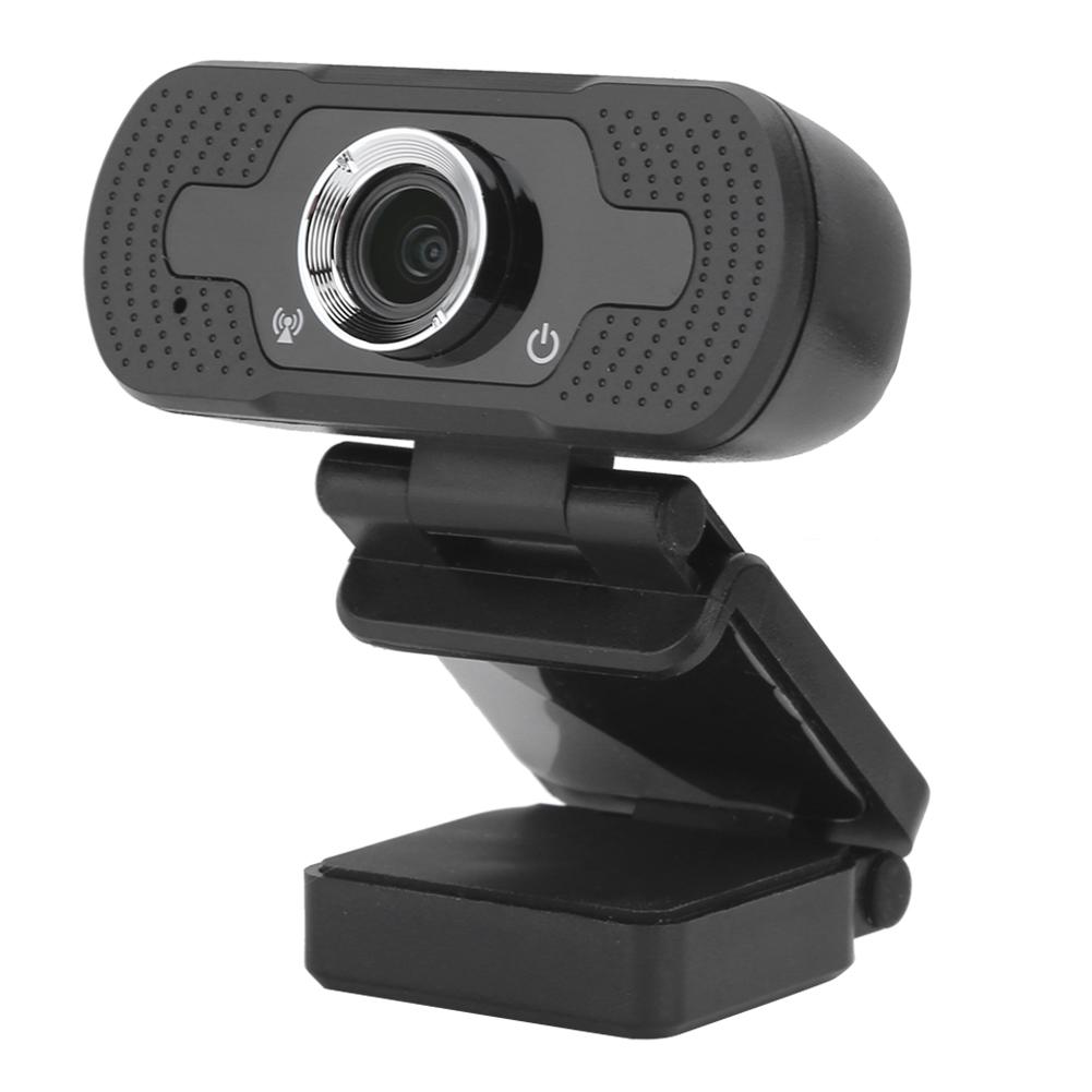 Webcam Computer Camera with Microphone for PC Laptop Desktop Video Call W8 1080P Black
