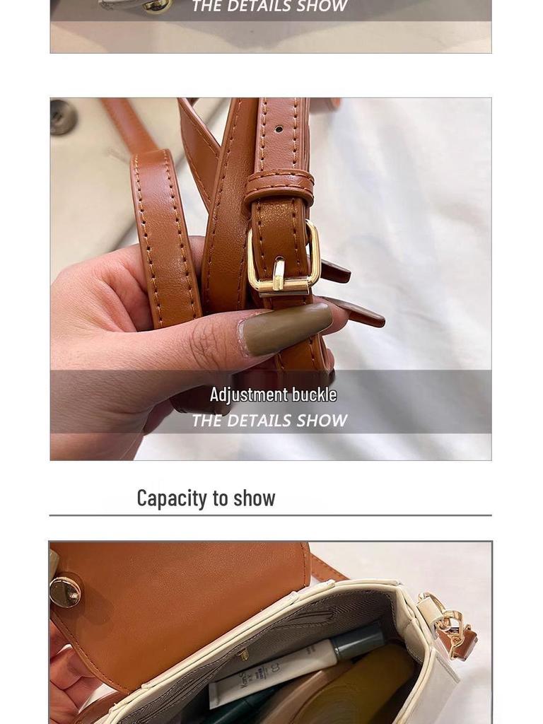 Color Block Handheld Bag for Women - Spring/Summer 2025: Versatile High-End Small Square Shoulder Bag with Niche Design.