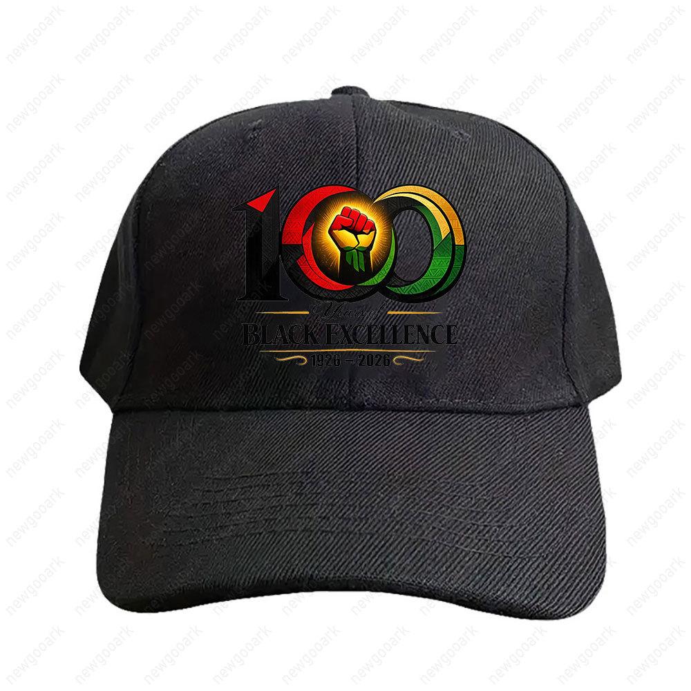 

100 Years of Black History Month 1926-2026 Cap Summer Women Unisex Peaked Hat Fashion Casual Adjustable Printed Baseball Caps Adjustable