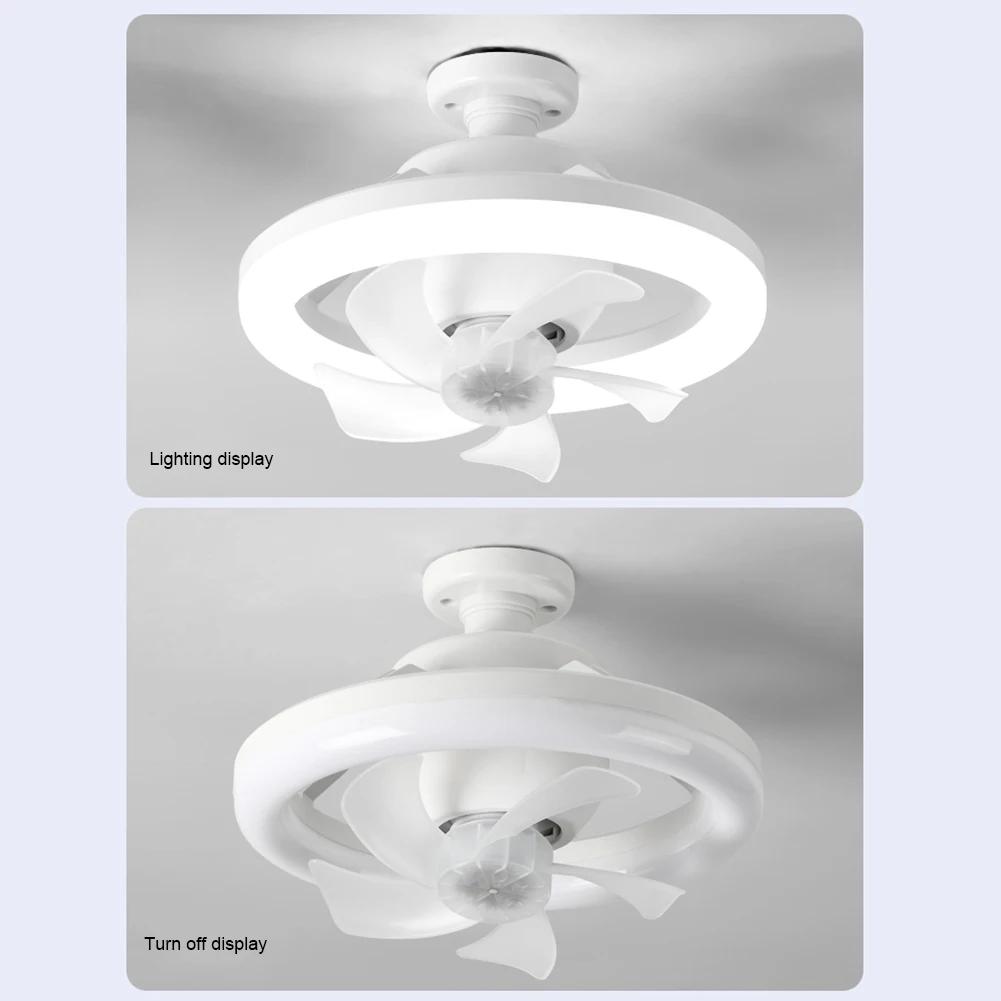 Ceiling Fan LED Lamp with E27 Base 3 Colors Dimmable/RGB Dimmable Socket Fan Lamp Remote Control for Bedroom Living Room Kitchen