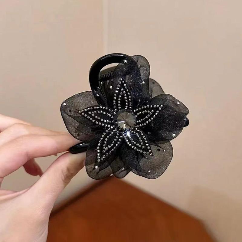 

Новый дизайн Марлевый материал Украшение для волос в форме цветка Зажим для волос в форме цветка Акула Зажим для фиксации прически Хвост Пучок