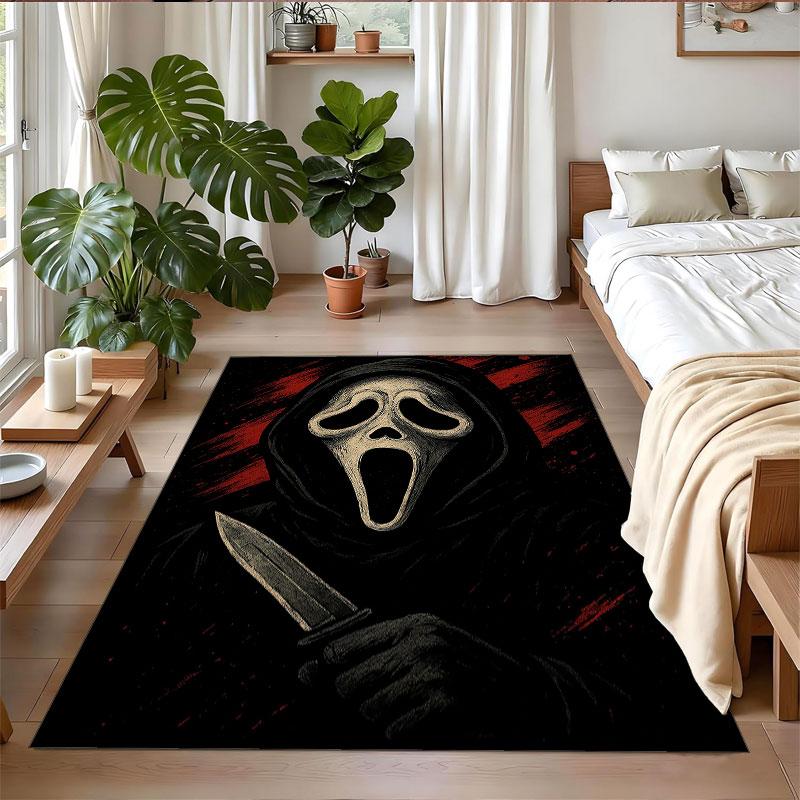 Crystal Velvet Rug Soft Non Slip Indoor Floor Mat Home DecorScream Ghostface