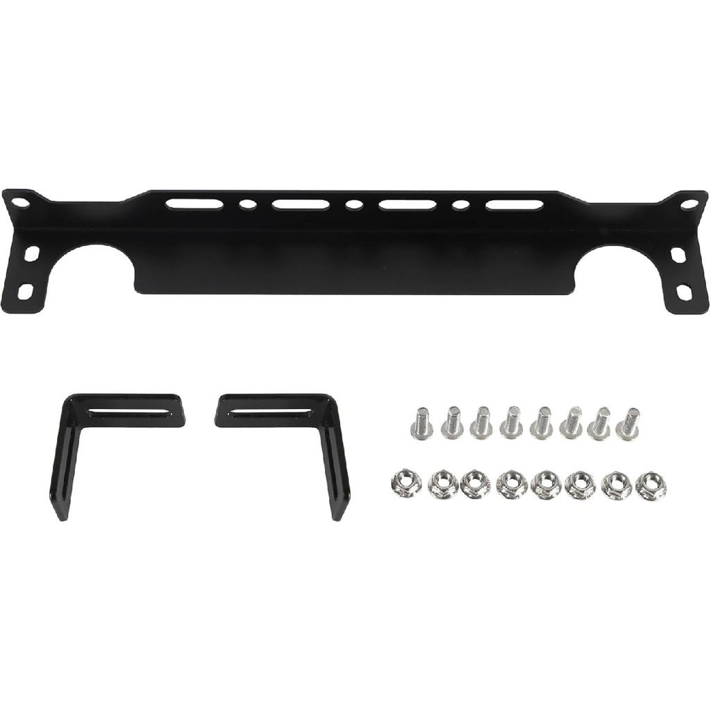 EVIL ENERGY Oil Cooler Mounting Bracket Kit 330mm / 13 inch Aluminum Alloy Black (Only Fit for British-Style Oil Cooler)