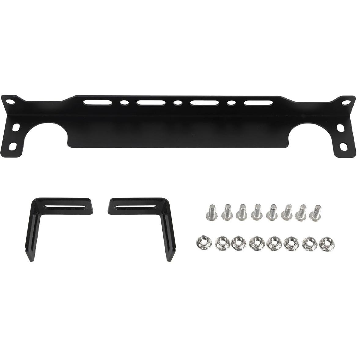 

EVIL ENERGY Oil Cooler Mounting Bracket Kit 330mm / 13 inch Aluminum Alloy Black (Only Fit for British-Style Oil Cooler) 340mm