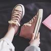 Women's Black High-Top Canvas Sneakers, Classic Retro Lace-Up Casual Shoes Non-Slip Rubber Sole, Comfortable Breathable Canvas Upper