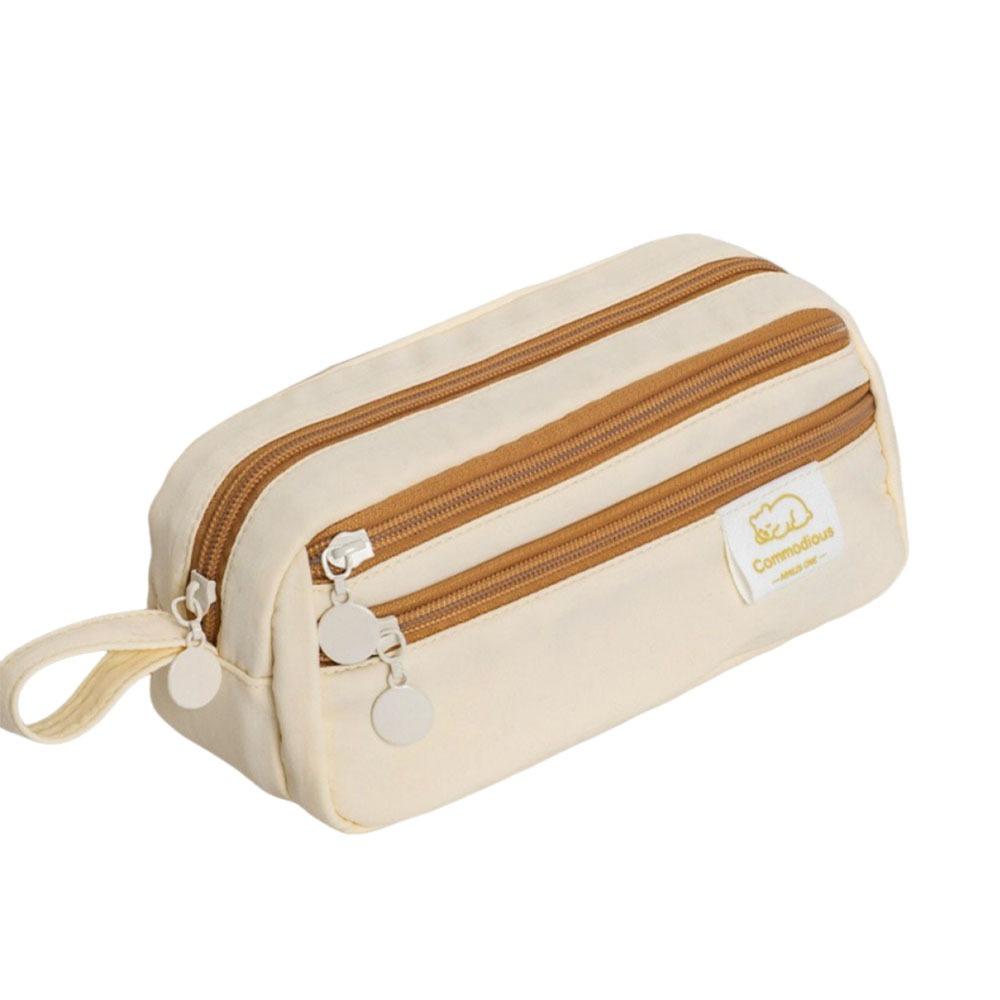 

Three Layer Pencil Case Simple Pencil Storage Bag Stationery Pen Bag School Supplies