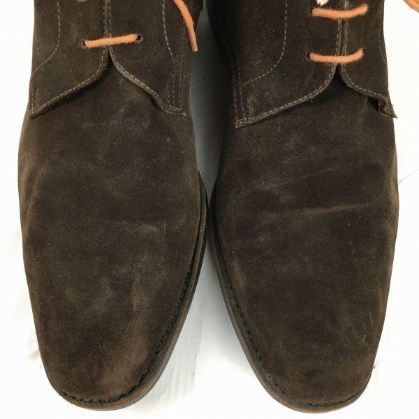 England Shipton & Heneage Size 7.5 26.0 Dainite Sole High-Quality Suede Leather Chukka Boots Dark Brown(USED)