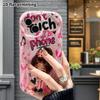 Phone Case: 2D Flat Design, Suitable for iPhone 18 17 16 15 14 13 12 Pro Protective Case, Phone Decoration, Pink and Black Heart, Halloween and Christ