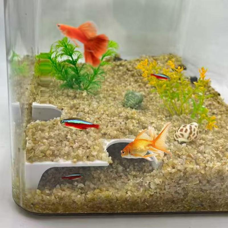 Abs Aquarium Cave Corner Tunnel Widened Non-Slip Bottom Stepped Aquarium Tunnel Aquatic Decorations Accessories