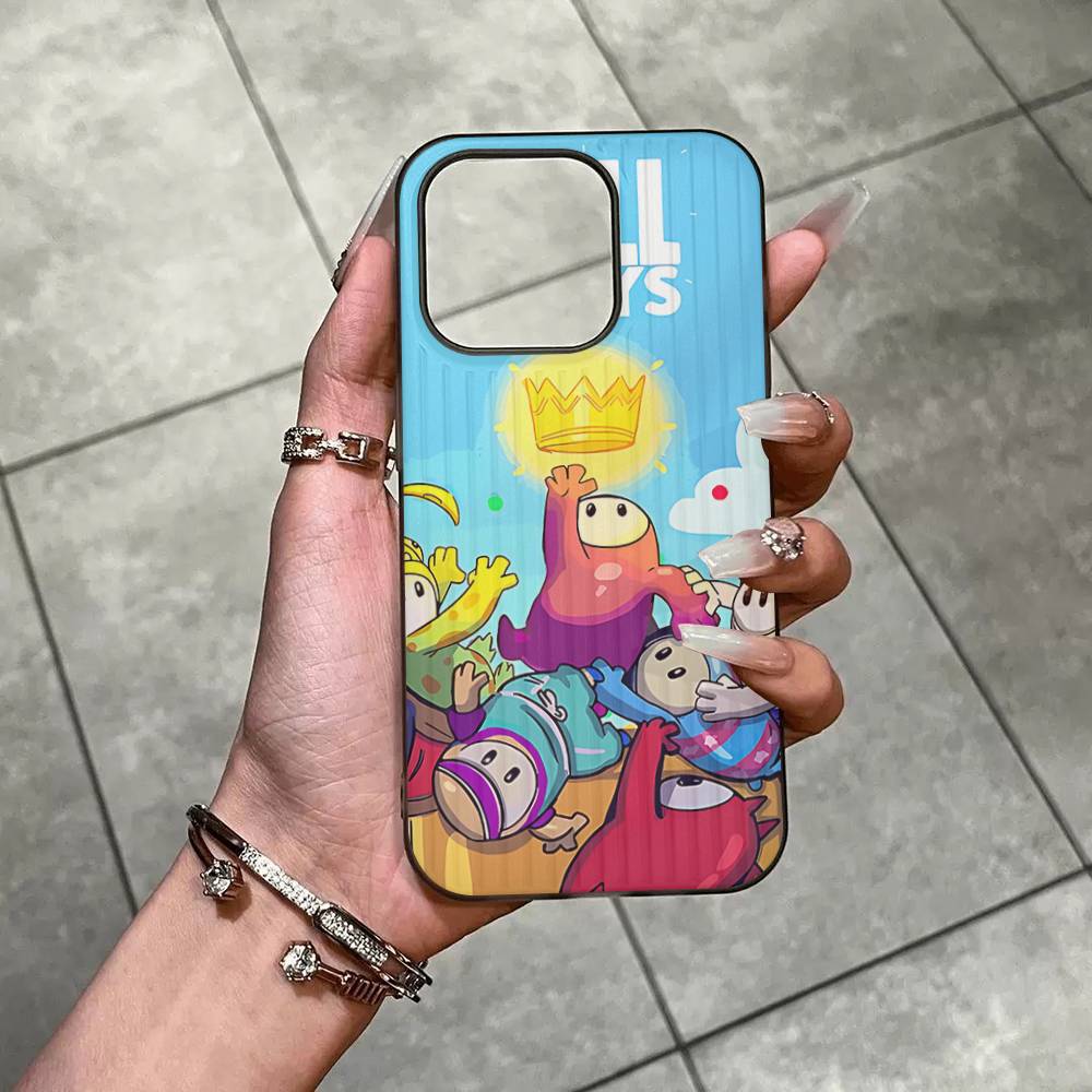 

F-Fall G-Guys Party Game For IPhone 15 16 17 14 13 12 11 Pro Max 16E 16 Plus 17 Air Corrugated Shockproof Phone Cover iPhone 14 pro
