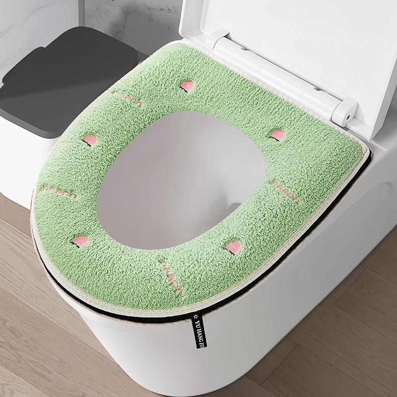 Thick Zipper Style Toilet Seat Cushion for Autumn and Winter