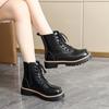 Women’s Winter Boots Casual Short Motorcycle Boots Street Style Black Warm Ankle Boots Plus Size