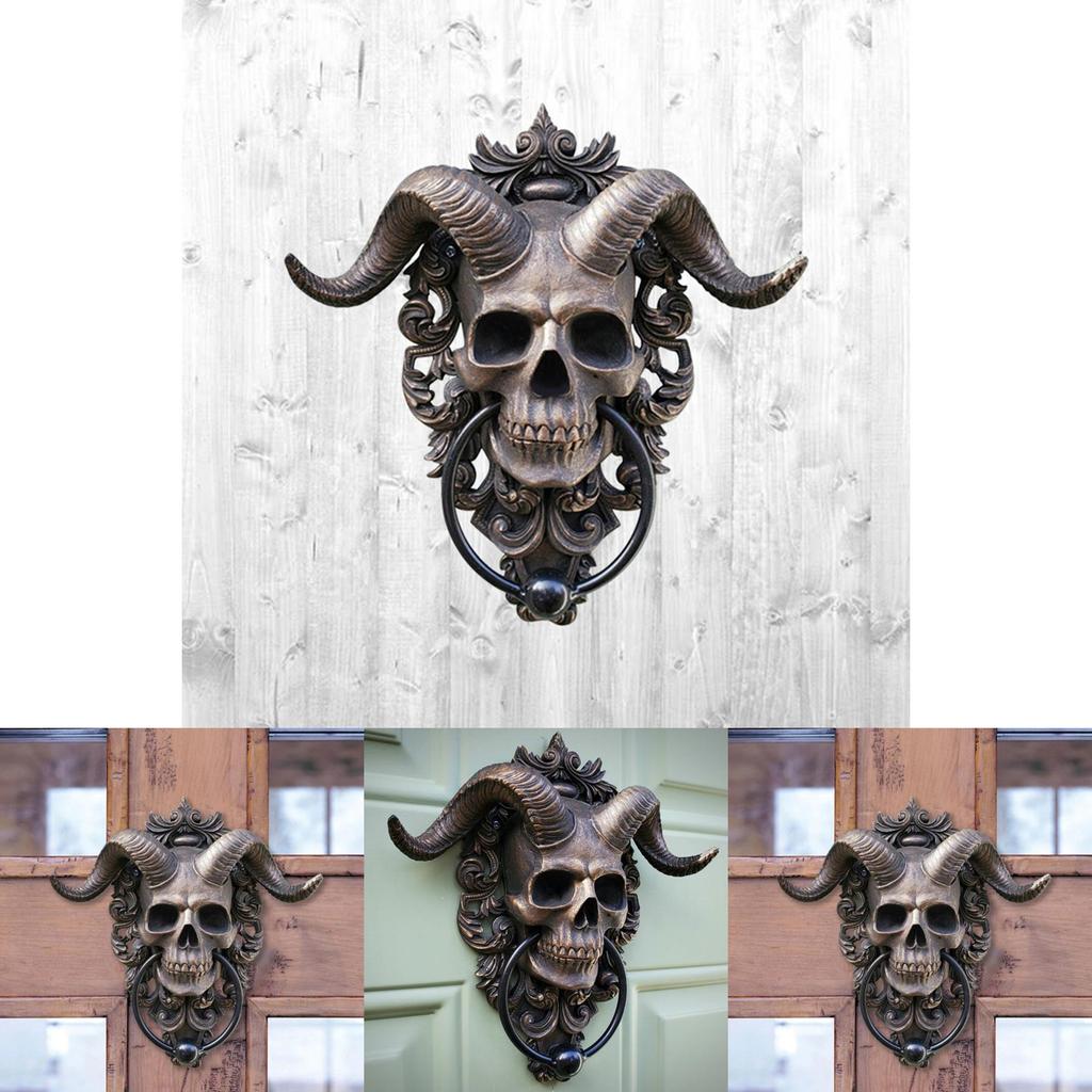 Stylish American Resin Skull Ram Head Wall Decor Unique Synthetic Resin Craft