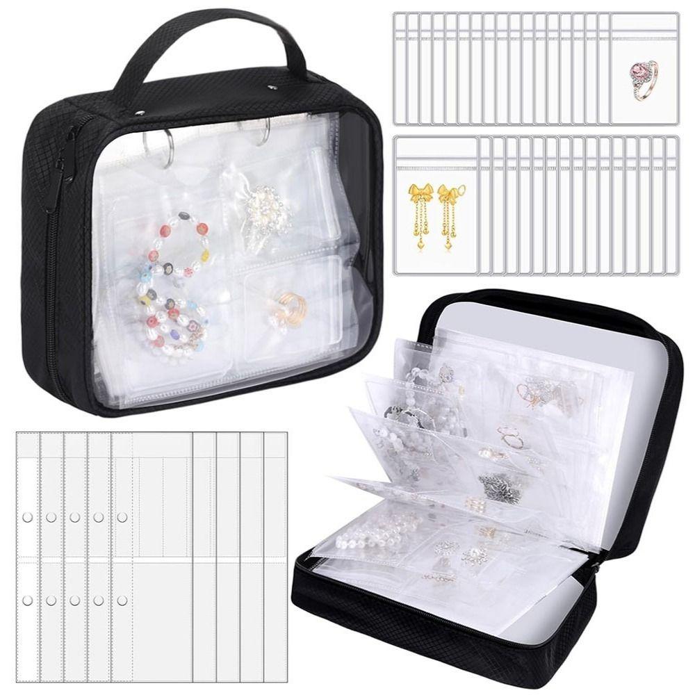 Dust-proof Jewelry Display Bag Large Capacity Earring Holder Clear PVC Jewelry Organizer  Travel