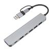 USB Type C Hub High Speed 1 USB3.0 4 USB2.0 2 Type C Port Aluminum Alloy USB Splitter for Laptop Tablet Phone PC