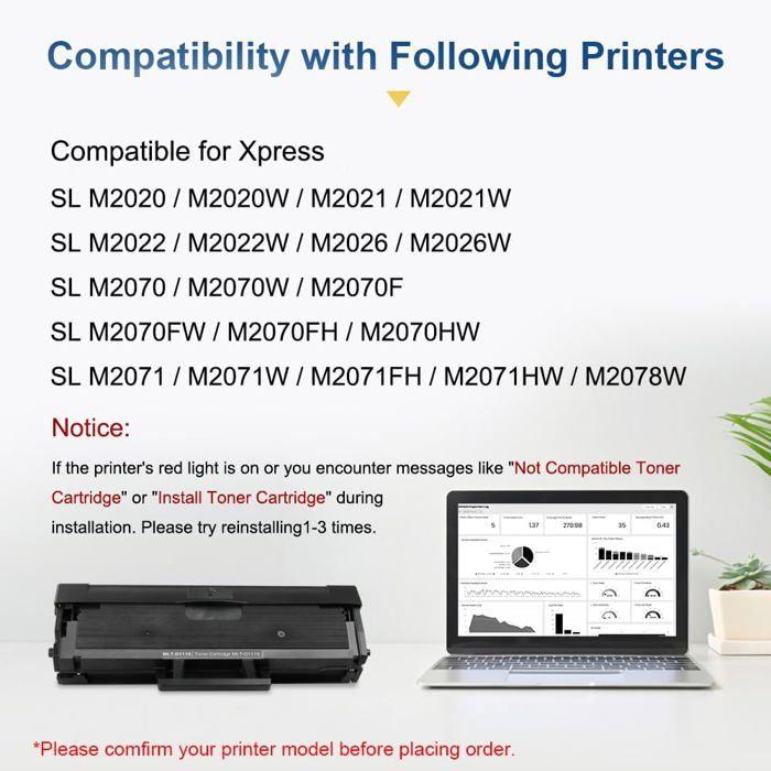Cartouche de Toner - TRAHOO - MLT-D111S - Compatible Samsung - 1000 pages - Noir