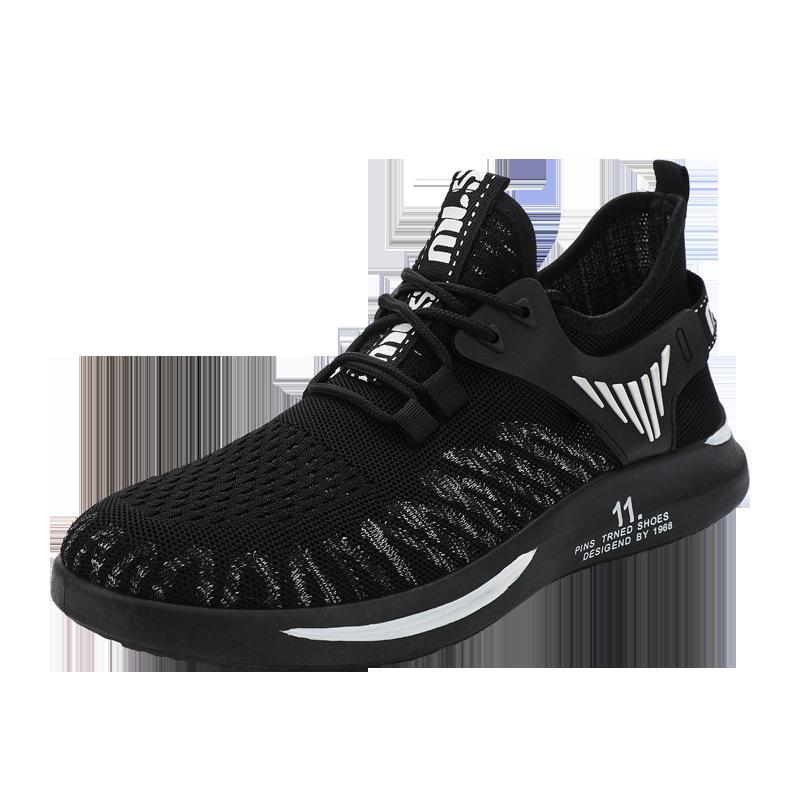 

JMXD-Autumn Flying Weaving Men s Shoes Sports Casual Shoes Men s Comfort Trend Sneakers 45 чорний