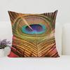 Peacock Feathers Cushion Cover 50X50Cm Decorative Pillowcase Decor 40X40 45X45 Cushions Covers For Bed Pillows Pilow Cases Sofa