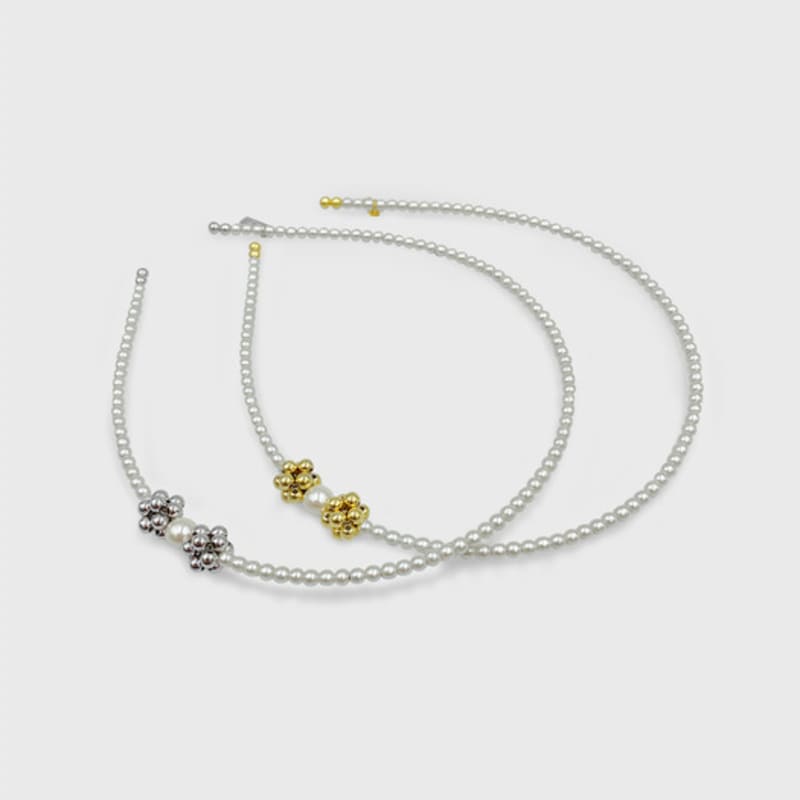 Jean Paul Clarisse Metal Ball Flower Hairband LFHB0737