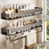 Rustproof Wall Shelf Wear-resistant Organizer Rack Durable Shower Storage Rack  Apartment