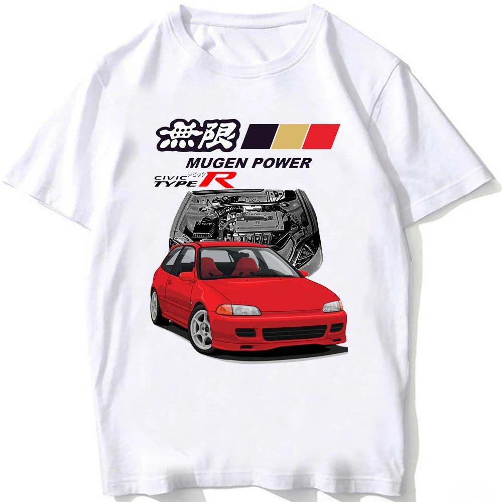 Civic Type R EG6 Legenda auta Tričko Nové Letní Pánské Krátký rukáv Vintage Hip Hop Chlapecké Ležérní Trička Harajuku JDM Bílá Trička