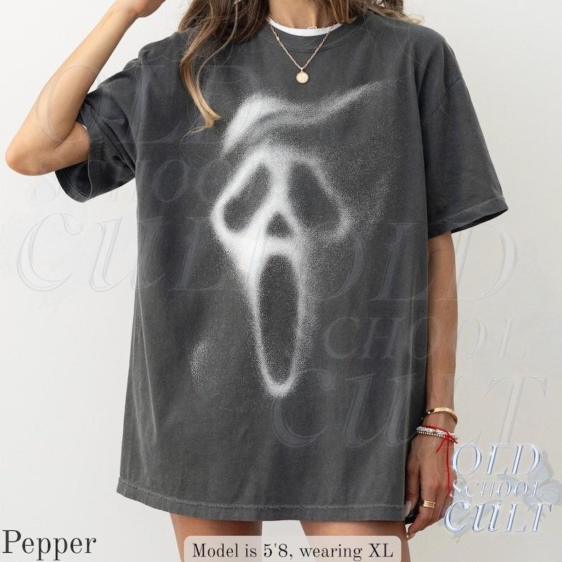 Faded Ghost Vintage 90s Graphic Shirt Ghost Halloween Spooky Shirt Halloween Unisex T-Shirt S