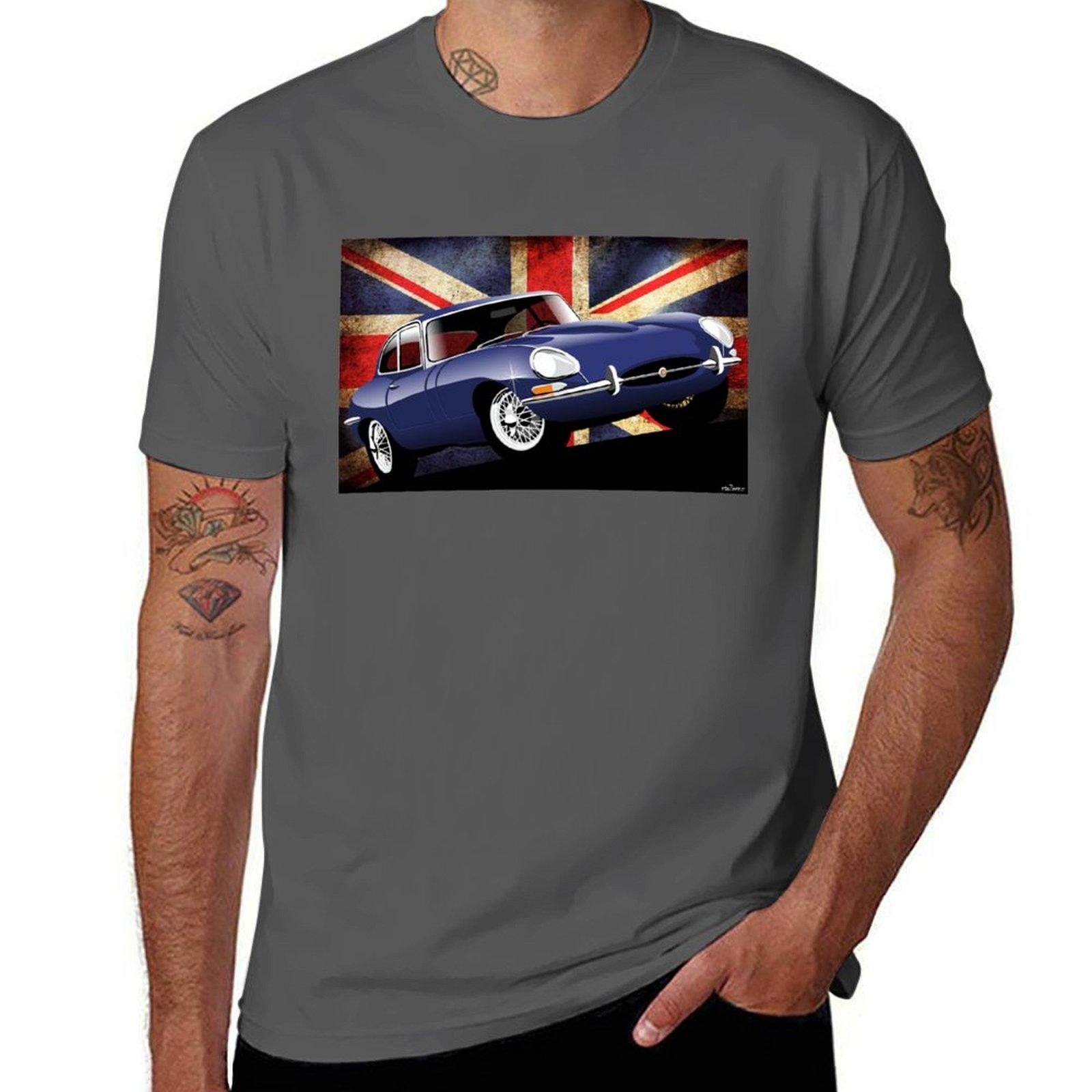 

E-type series 1 coupe - blue T-Shirt t shirts for man graphic tees anime tshirt T-Shirt 4XL