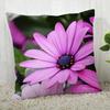 Purple Flower Pattern Decorative Pillowcase Car Sofa Square Cushion Pillowcase