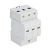 Surge Protector PC Shell Visual Window Insulated Terminal Plug In Design AC Protective Arrester Device White 200KA 3P