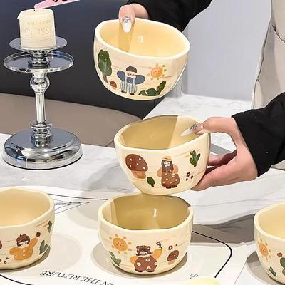 2025 Ceramic Underglaze Tableware Set: Stylish Rice Bowl, Plate, and Chopsticks