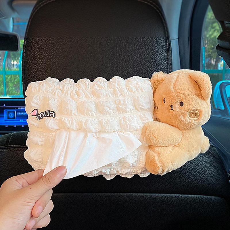 Animal Tissue Box Car Cartoon Tissue Box Car Napkin Dispenser Car Tissue Bag Facial Paper Storage Case Travel Tissue Holder Fits