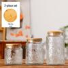 Retro Carved Storage Jar with Acacia Wood Lid for Grains, Dried Fruits, and Snacks