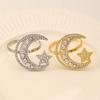 6 Pack Moon and Star Napkin Rings Festival Serviette Holder Napkin Buckles Serviette Rings Alloy Material for Napkin