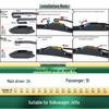 Volkswagen Jetta Quality Frameless Silent Wiper Blade for King/Spring/Partner Models