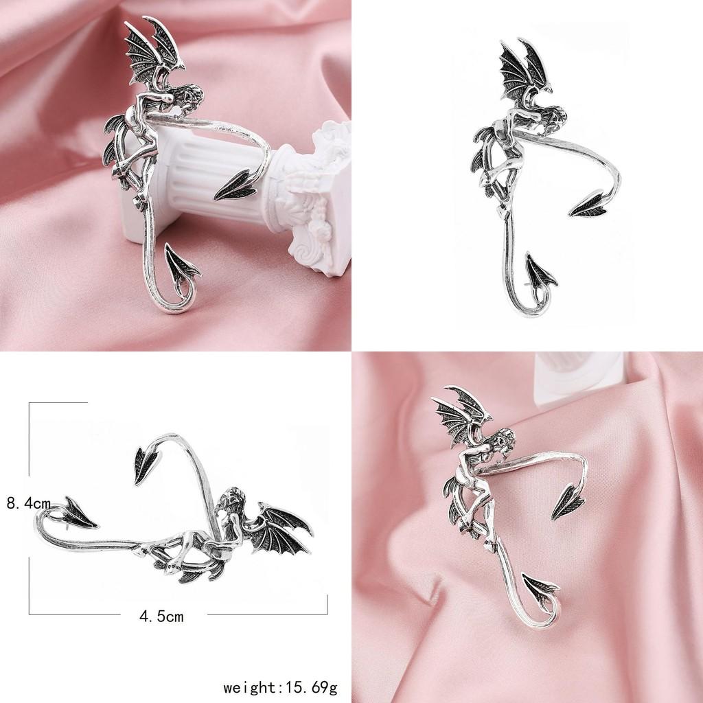 Modern Creative Angel Wing Ear Cuffs Simple Plated Geometric Earrings For Women