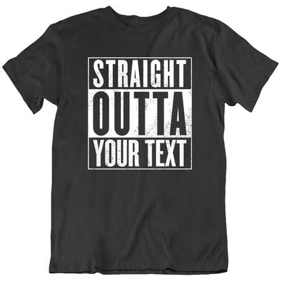 Direttamente Dalla Tua Testo Compton NWA Maglietta Personalizzata Tee Donna Uomo Regalo Nuovo