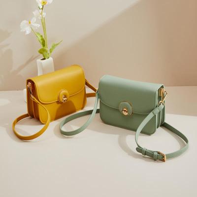 Fashion Square Bag Female New Shoulder Bags Retro Green Niche Design Advanced Women's Leisure Solid Trend Crossbody Bags