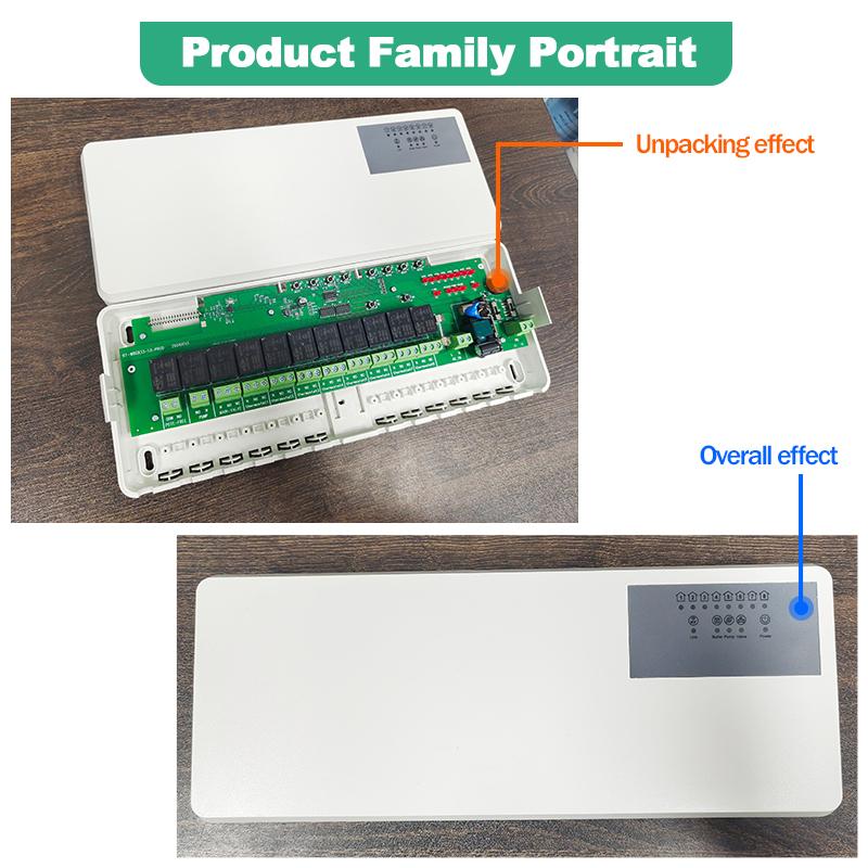 Tuya WiFi Wireless Thermostat 8 Sub-Chamber RF Central Hub Controller Box with LCD Indicates Gas Boiler Floor Heating Actuator7