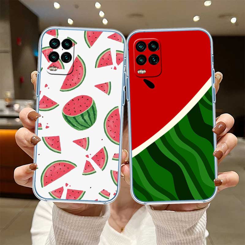 UP19 Cartoon Fruit Watermelon Transparent Phone Case for Motorola Moto G7 G8 G9 G84 G85 G73 G24 G15 Z2 Play Power Plus