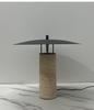 Contemporary Marble Travertine Table Lamp - Luxurious Designer Style for Living Room or Bedroom