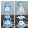 Maid Cosplay Schürze Weiß Rüschen Halbschürze Küchenkostüm Mädchen Taillenschürze für Cosplay Event Kostümparty Themenparty Accessoire