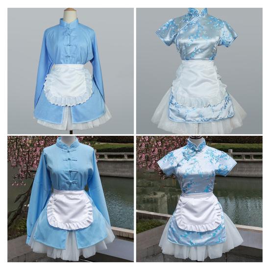 Maid Cosplay Schürze Weiß Rüschen Halbschürze Küchenkostüm Mädchen Taillenschürze für Cosplay Event Kostümparty Themenparty Accessoire