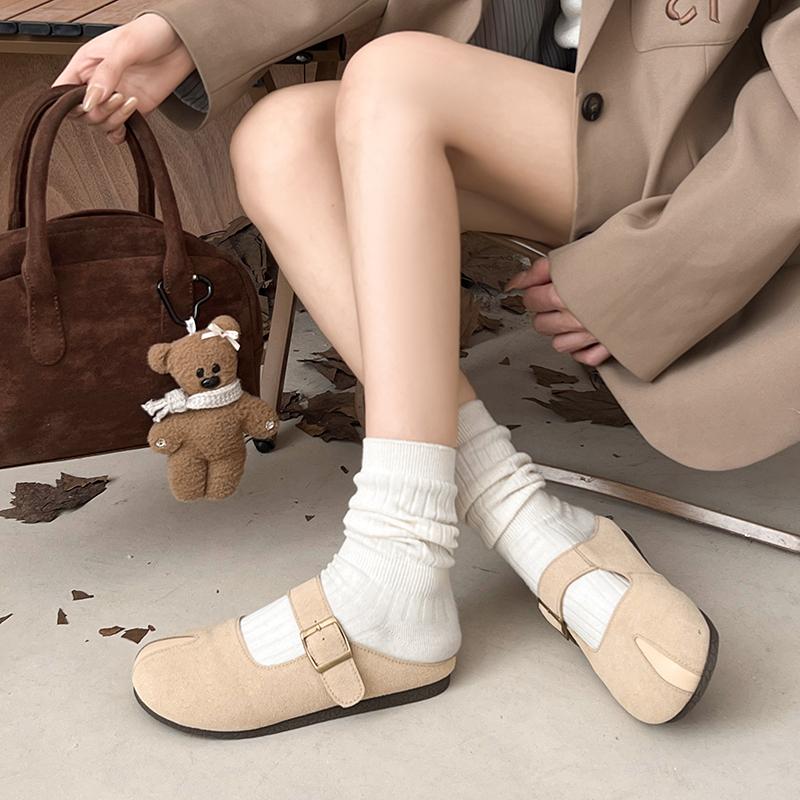 Shoes Woman  Slippers Casual Pantofle Cover Toe Luxury Rubber New Flat Retro Spring Fashion Slides Round Flat Shoes Female
