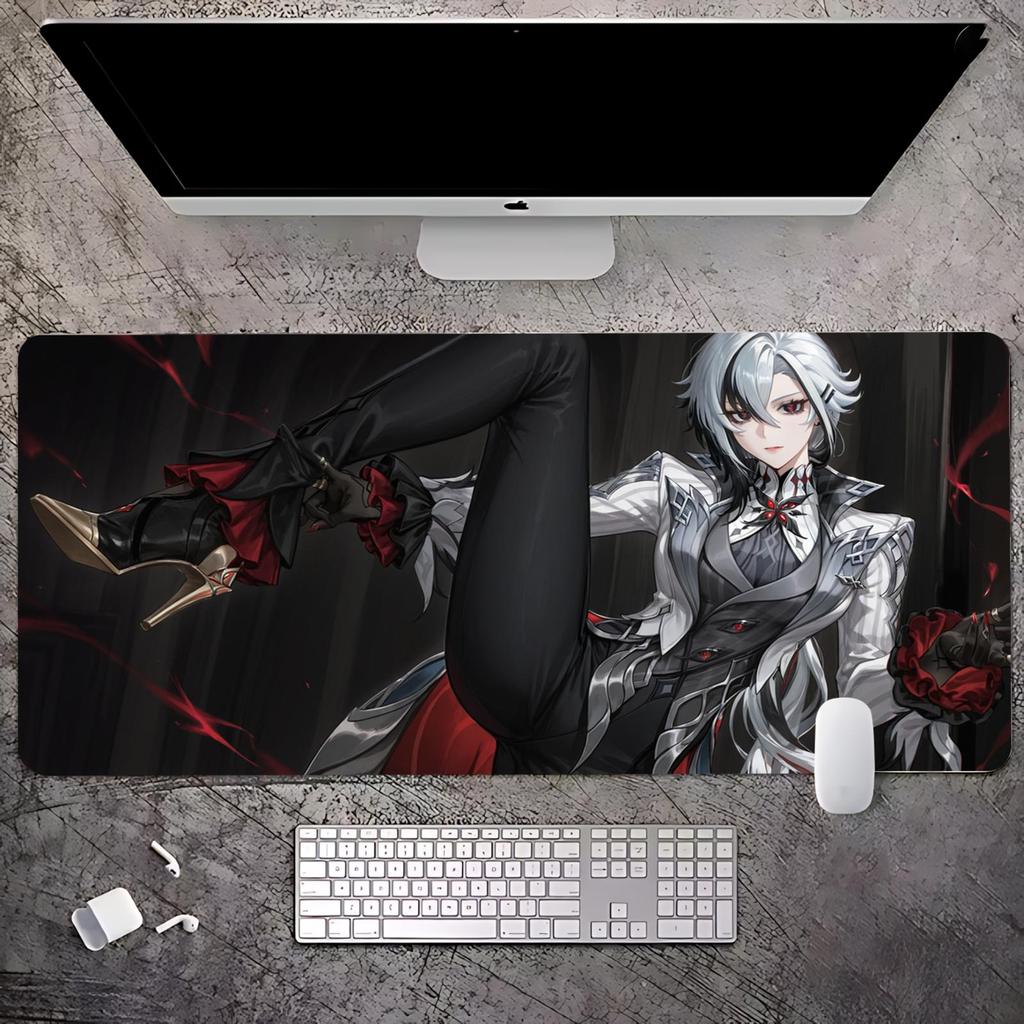 Genshin Impact Arlecchino Mouse Pad Large Playmat Gaming Customized Mat Xxl Size Gamer Office Mousepad Logo Desk Mat