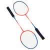 Badminton Racquets Set Lightweight Iron Alloy One Piece Double Rackets with Storage Bag for Beginner