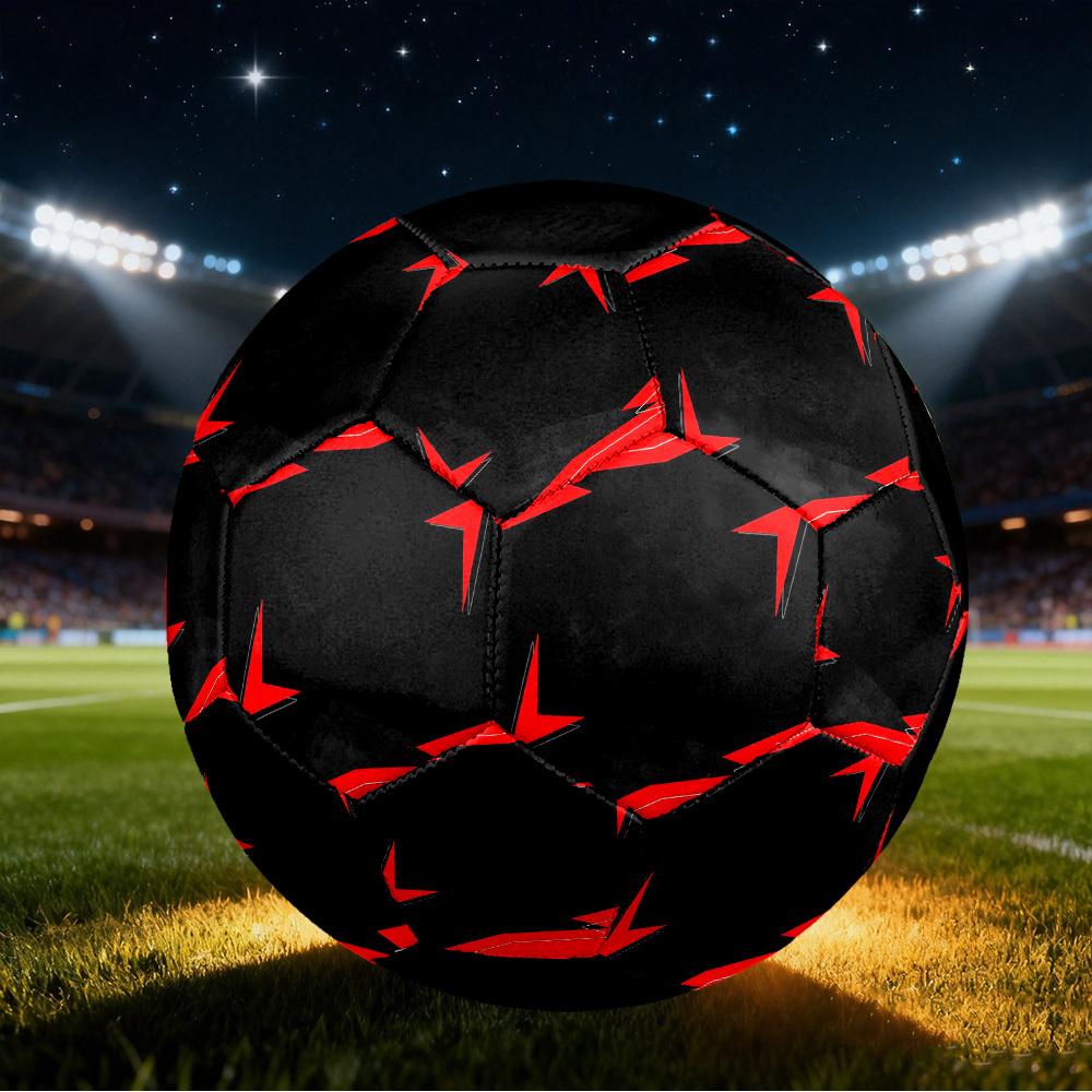 1 pz Pallone da Calcio Astratto Nero Taglia 5 Professionale Leggero Resistente Partita Allenamento Calcio Sportivo Indoor e Outdoor Pallone da Allenamento y8