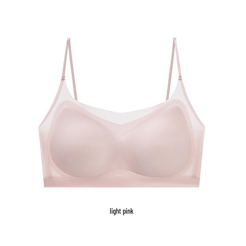 

Женская летняя дышащая бесшовная майка-бра из ледяного шелка - корректирующее белье для сна с красивым дизайном спины XL [60-70kg]