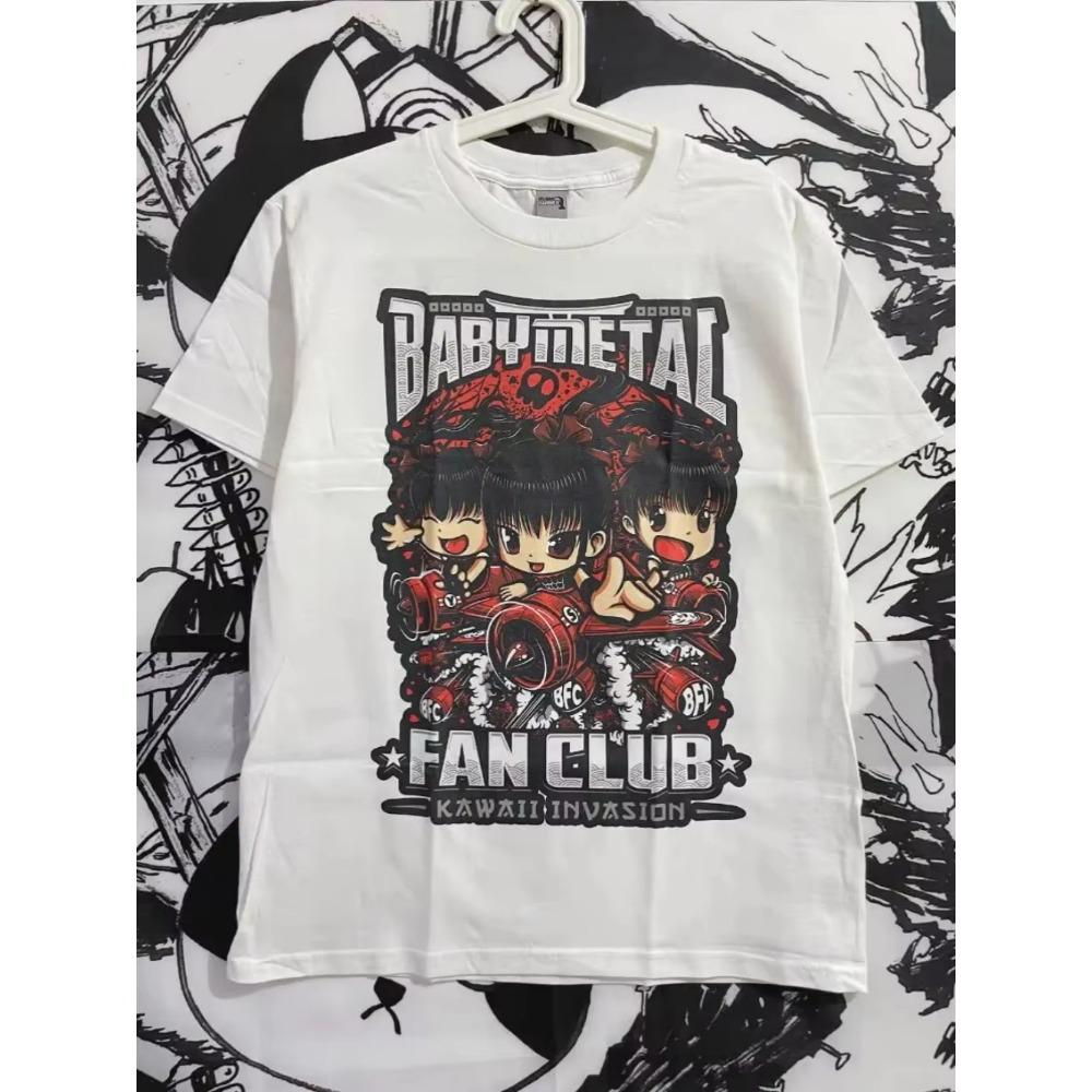 Japanese Hip-hop Rock Band Baby Metal Band T-shirt Women's Casual Short Sleeved Y2k Daily Casual Street Wear