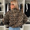 Spring Autumn Retro Hot Girl Leopard Print Jacket Women's New Loose Casual Top