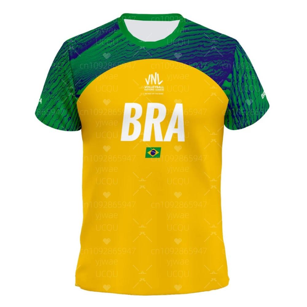 HORKÝ VÝPRODEJ DÁMSKÝ Brazílie VNL Volejbalový dres UNISEX Dospělý Vrchní díly Pánské Kulatý výstřih Krátký rukáv Lehký Sportovní dres Tričko